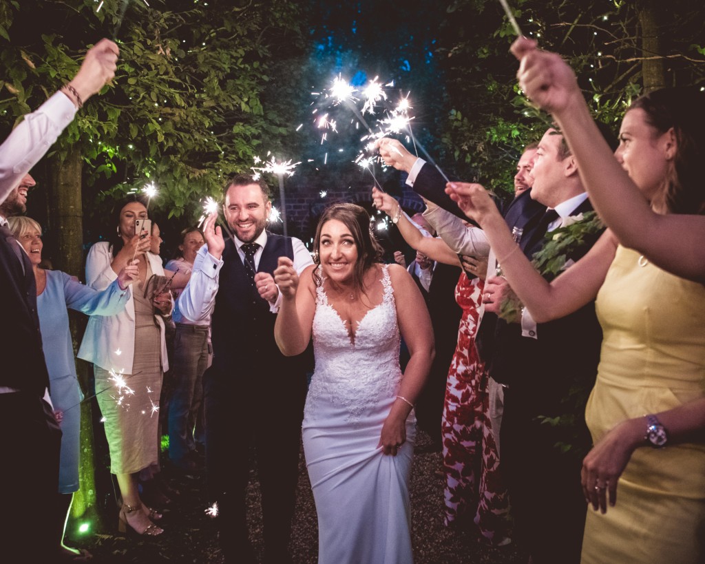Braxted park wedding sparklers